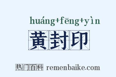黄封印是什么意思的图片